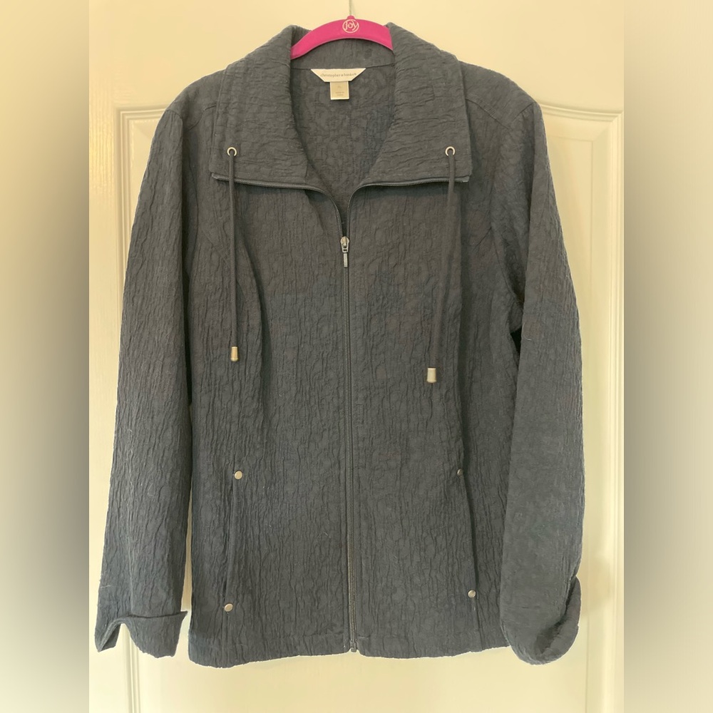 CHRISTOPHER& BANKS Gray Utility Jacket, XL